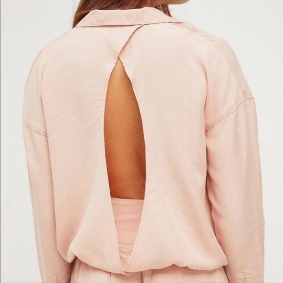 New FREE PEOPLE Yasmin Pant Set in Pale Pink Size 4 or S - Picture 3 of 11